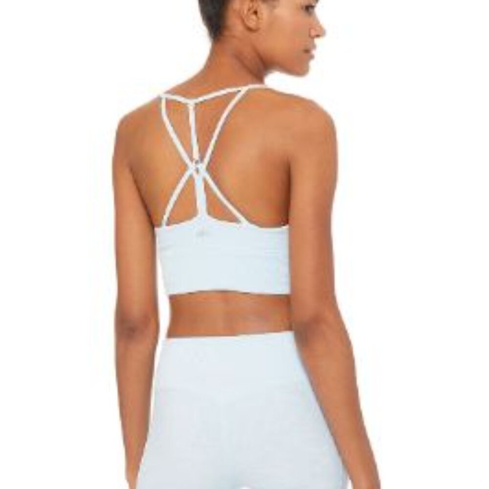 Alo Alosoft Bra Lavish Bra in Blue Haze Heather (matching leggings available) - Picture 5 of 8